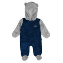 NFL ペイトリオッツ カバーオール Outerstuff（アウタースタッフ） ベビー ネイビー (22 Newborn Game Nap Teddy Fleece Bunting Pram)