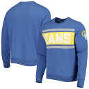 Give your Los Angeles Rams a strong show of support with this Bypass Tribeca pullover sweatshirt from '47. It features the team name in large font across the chest and the Los Angeles Rams logo printed on the left sleeve. Stripes sewn on the front also put focus on your dedicated fandom.Midweight sweatshirt suitable for moderate temperaturesCrew neckOfficially licensedImportedPulloverFleece liningHeathered fabricBrand: '47Material: 60% Cotton/40% PolyesterMachine wash, tumble dry lowDistressed screen print graphics