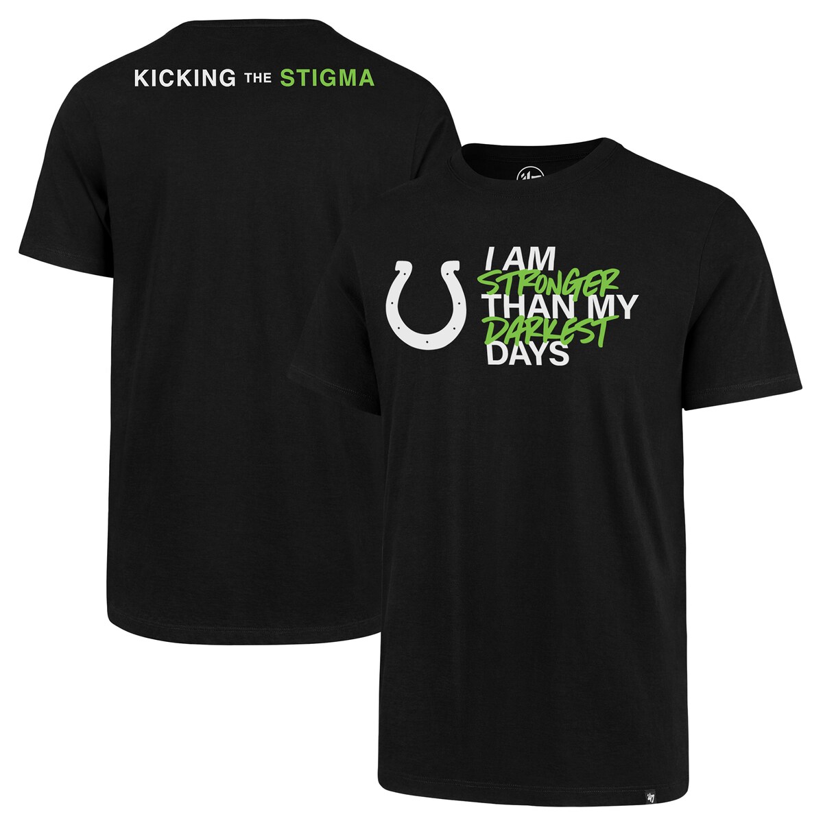 NFL コルツ Tシャツ 039 47 メンズ ブラック (NFL Mens Colts Kicking the Stigma)