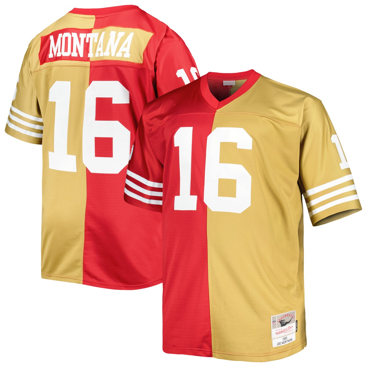 NFL 49ers 硼󥿥 ץꥫ ˥ե Mitchell & Nessʥߥåͥ  å (Men's MNC B&T Split Legacy Retired Player Jersey)