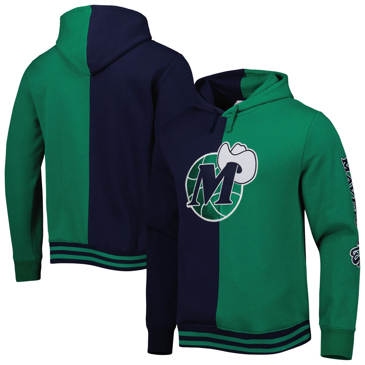 NBA マーベリックス プルオーバー パーカー Mitchell & Ness（ミッチェル＆ネス） メンズ ネイビー (Mens MNC HWC Split Applique PO Hoodie)