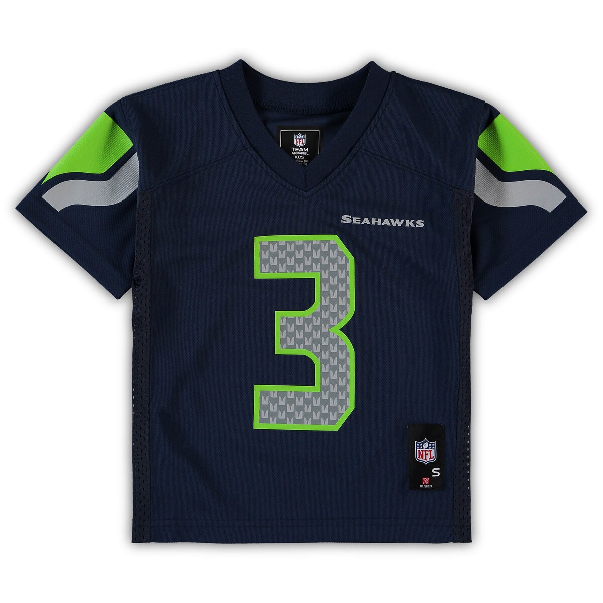 【公式グッズ】NFL シーホークス ラッセル・ウィルソン レプリカ ユニフォーム Outerstuff（アウタースタッフ） トドラー ネイビー (EXPIRED Style Preschool NFL Mid-Tier Jersey)
