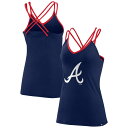 【公式グッズ】MLB ブレーブス タンクトップ Fanatics(ファナティクス) レディース ネイビー (Women's Fanatics Branded Barrel It Up Cross Back Tank)