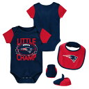 NFL ペイトリオッツ ベビー服 セット Outerstuff（アウタースタッフ） ベビー ネイビー (22 Newborn Little Champ Creeper Bib & Bootie Set)