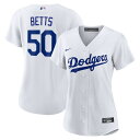 【公式グッズ】MLB ドジャース ムーキー・ベッツ レプリカ ユニフォーム Nike ナイキ レディース ホワイト (Women's MLB Nike Offi...