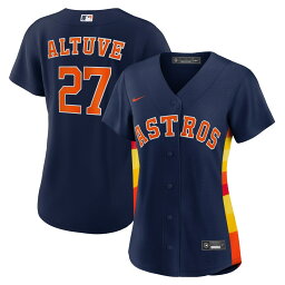 MLB アストロズ ホセ・アルトゥーベ レプリカ ユニフォーム Nike ナイキ レディース ネイビー (Women's MLB Nike Official Replica Player Jersey)