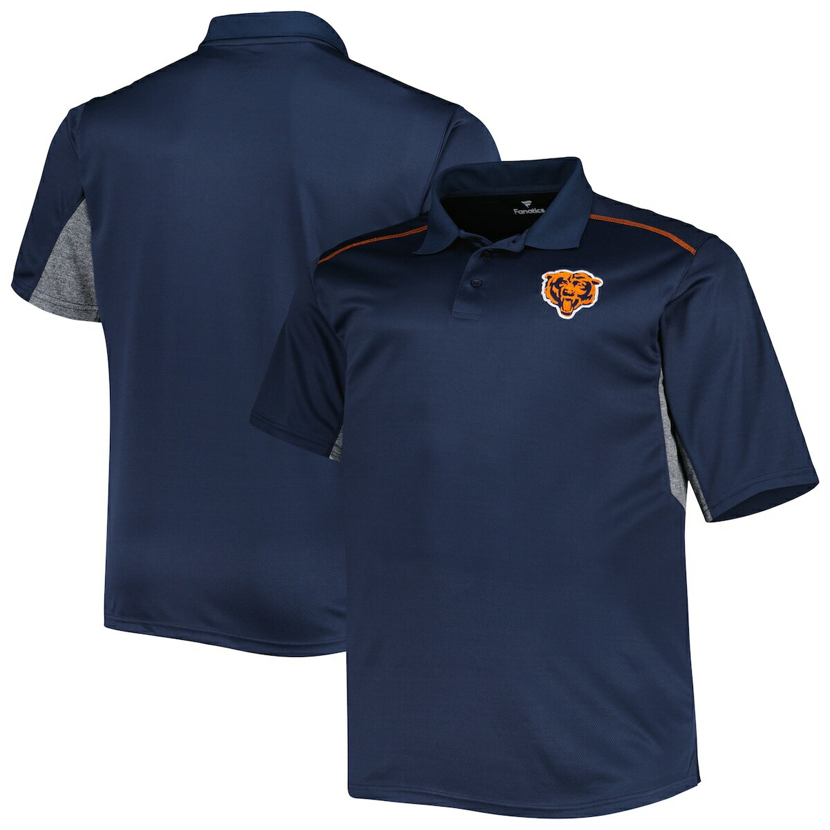 【公式グッズ】NFL ベアーズ ポロシャツ (大きいサイズ) Fanatics/ファナティクス メンズ ネイビー (Men's B&T Team Color SS Polo)