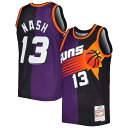 Showcase your timeless love for one of the Phoenix Suns' greatest players of all time in a trendy, distinct way with this 1996/97 Steve Nash Split Swingman jersey by Mitchell & Ness. This Hardwood Classics jersey features vibrant team and Steve Nash graphics across a unique split design, allowing you to boast your spirit loud and proud. Additionally, the lightweight construction, sleeveless design and breezy mesh fabric bring comfort and breathability to your Phoenix Suns fandom.Officially licensedSwingman ThrowbackWoven jock tagMachine wash, line dryMaterial: 100% PolyesterMesh fabricSublimated graphicsSleevelessImportedBrand: Mitchell & NessHeat-sealed fabric appliquesSplit hem