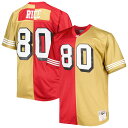 NFL 49ers ジェリー・ライス レプリカ ユニフォーム Mitchell & Ness（ミッチェル＆ネス） メンズ スカーレット (Men's MNC B&T Split ..