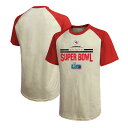 【公式グッズ】NFL チーフス ラグラン Tシャツ Majestic/マジェスティック メンズ クリーム (23 NFL CON Mens GOAL LINE STAND softhand SS raglan)