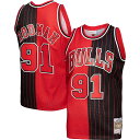 NBA ブルズ デニス・ロッドマン ユニフォーム Mitchell & Ness（ミッチェル＆ネス） メンズ レッド (Profile MNC Mens Big and Tall Split Swingman Jersey)