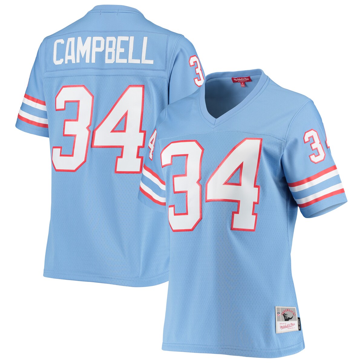 NFL オイラーズ アール・キャンベル レプリカ ユニフォーム Mitchell & Ness（ミッチェル＆ネス） レディース ライトブルー (Women's MNC Legacy Replica Jersey)