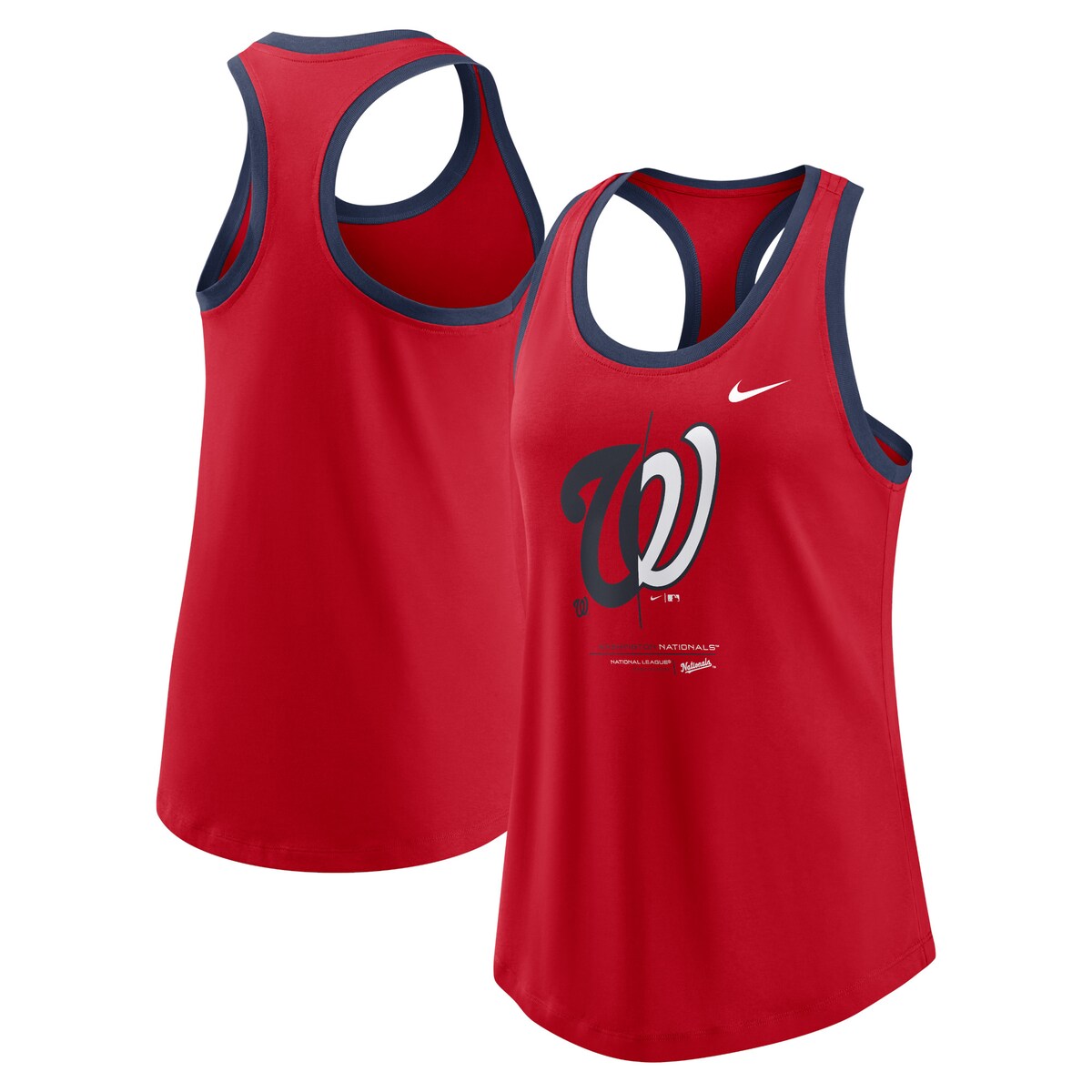 【公式グッズ】MLB ナショナルズ タンクトップ Nike/ナイキ レディース レッド (Women's Nike Team Tech Racerback Ta...