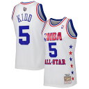 Commemorate Jason Kidd being named to the 2003 Eastern Conference All Star roster with this Mitchell & Ness Swingman jersey. Fresh Jason Kidd graphics make for a spirited piece to have on hand thanks to its patriotic design. Plus, a sleeveless construction and mesh fabric promote breathability and comfort.Heat-sealed fabric appliqueMachine wash, line dryOfficially licensedMaterial: 100% PolyesterSide split hemWoven jock tagSwingmanImportedMesh fabricBrand: Mitchell & NessSleevelessTackle twill graphicsCrew neck