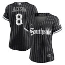 【公式グッズ】MLB ホワイトソックス ボー・ジャクソン レプリカ ユニフォーム Nike ナイキ レディース ブラック (Women's Nike City ...
