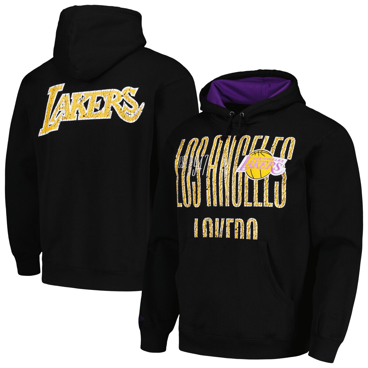 NBA CJ[Y vI[o[ p[J[ Mitchell & Nessi~b`FlXj Y ubN (FA23 Mens MNC HWC Team OG 2.0 Applique Fleece PO Hoodie)