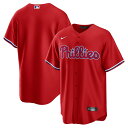 As the ultimate Philadelphia Phillies fan, you deserve the same look that your favorite players sport out on the field. This Alternate Replica Team jersey from Nike brings the team's official design to your wardrobe for a consistently spirited look on game day. The polyester material and slick Philadelphia Phillies graphics are just what any fan needs to look and feel their best.Officially licensedJersey Color Style: AlternateImportedBrand: NikeMachine wash gentle or dry clean. Tumble dry low, hang dry preferred.Material: 100% PolyesterShort sleeveRounded hemReplica JerseyMLB Batterman applique on center back neckHeat-sealed jock tagFull-button frontHeat-sealed transfer applique