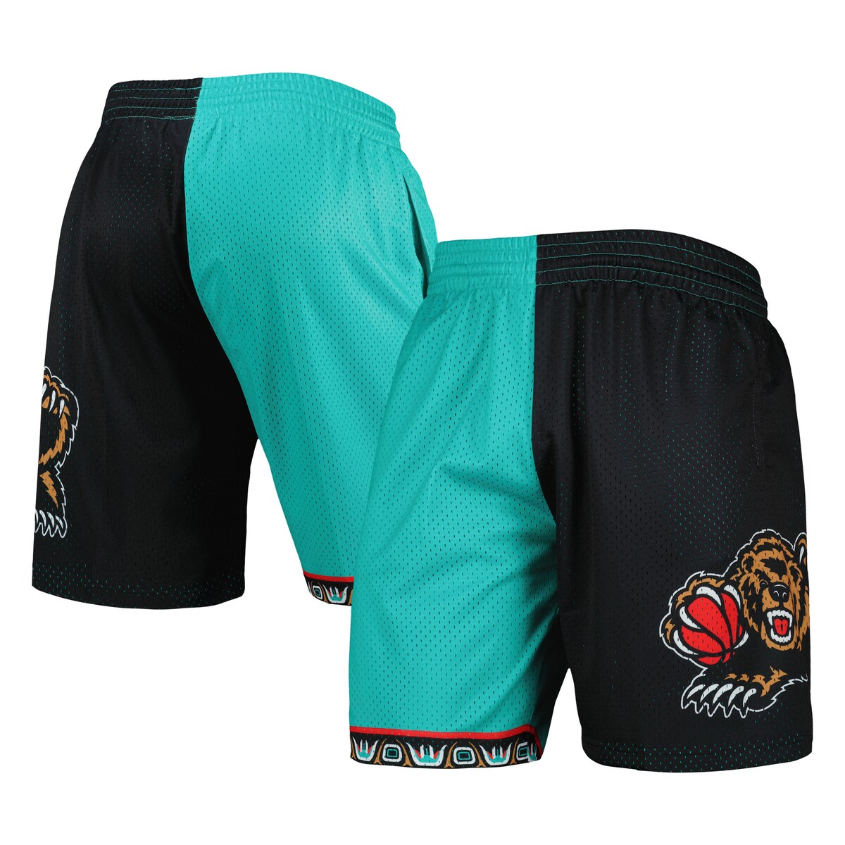 NBA グリズリーズ カジュアル ショーツ Mitchell & Ness（ミッチェル＆ネス） メンズ ターコイズ (Mens MNC HWC Split Swingman Shorts) 1