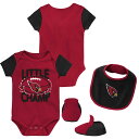 NFL カーディナルス ロンパースセット Outerstuff（アウタースタッフ） ベビー レッド (22 Newborn Little Champ Creeper Bib & Bootie Set)