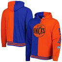 Your New York Knicks spirit is noticeable year-round when you sport this Mitchell & Ness Split pullover hoodie during cooler months. It features a vintage Hardwood Classics design with eye-catching New York Knicks graphics. Plus, a midweight construction keeps you warm from tip-off to the final whistle.Machine wash, tumble dry lowMaterial: 80% Cotton/20% Polyester - Body; 95% Cotton/5% Spandex - Band; 100% Cotton - Hood LiningPulloverOfficially licensedTwo front pocketsHoodedMidweight hoodie suitable for moderate temperaturesImportedScreen print graphicsBrand: Mitchell & NessLong sleeveHood with drawstringFleece liningEmbroidered fabric applique