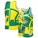 NBA スーパーソニックス ショーン・ケンプ タンクトップ Mitchell & Ness（ミッチェル＆ネス） メンズ グリーン (MNC NBA MEN'S SUBLIMATED PLAYER TANK)