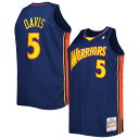 Pay homage to one of the greatest players in Golden State Warriors history with this Baron Davis 2006/07 Swingman jersey from Mitchell & Ness. It features his iconic #5 on the front and back, making it loud and clear that you are the former stars' biggest fan. The vintage team design and colors displayed throughout this Hardwood Classics top are sure to make it your next go-to piece of Golden State Warriors gear.Side splits at hemTackle twill applique nameplate and numbersAuthentic JerseyOfficially licensedMachine wash, tumble dry lowWoven jock tag at hemMaterial: 100% PolyesterV-neckMesh fabricSublimated graphicsImportedBrand: Mitchell & NessHeat-sealed NBA logoSleeveless