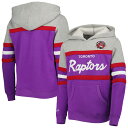 【公式グッズ】NBA ラプターズ プルオーバー パーカー Mitchell & Ness(ミッチェル&ネス) キッズ ヘザーグレイ (Youth OST M&N HWC Head Coach PO Hoodie)