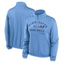 【公式グッズ】MLB ツインズ プルオーバー Nike ナイキ レディース ライトブルー (Women's Nike Rewind Splice Half Zip Crew Fleece)(4)