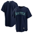 As the ultimate Seattle Mariners fan, you deserve the same look your favorite players sport out on the field. This Replica Team jersey from Nike brings the team's official design to your wardrobe for a consistently spirited look on game day. The polyester material and slick Seattle Mariners graphics are just what any fan needs to look and feel their best.Officially licensedJersey Color Style: AlternateFull-button frontBrand: NikeHeat-sealed jock tagHeat-sealed transfer appliqueMLB Batterman applique on center back neckRounded hemShort sleeveMaterial: 100% PolyesterMachine wash, tumble dry lowReplica Jersey