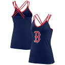 MLB レッドソックス タンクトップ Fanatics（ファナティクス） レディース ネイビー (Women's Fanatics Branded Barrel It Up Cross Back Tank)