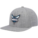 NBA ホーネッツ スナップバック キャップ Mitchell & Ness（ミッチェル＆ネス） メンズ ヘザーグレイ (NBA MNC Team Heather 2.0 Snapback)