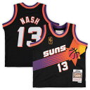 Introduce your little one to a star from the Phoenix Suns past with this Hardwood Classics Retired Player jersey from Mitchell & Ness. The old-school design features vintage Phoenix Suns graphics that will take everyone back to when Steve Nash was one of the most electrifying talents in the NBA. This throwback Steve Nash jersey is also designed with mesh fabric for a lightweight feel.Side splits at waist hemMachine wash, line dryOfficially licensedMaterial: 100% PolyesterMesh fabricTackle twill applique graphicsImportedSewn-on jock tag at bottom hemHeat-sealed NBA logoSleevelessRib-knit collar and armholesBrand: Mitchell & NessReplica Jersey