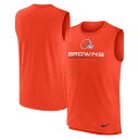 NFL ブラウンズ タンクトップ Nike ナイキ メンズ オレンジ (Men's NIKE Sleeveless Muscle Trainer Tank)