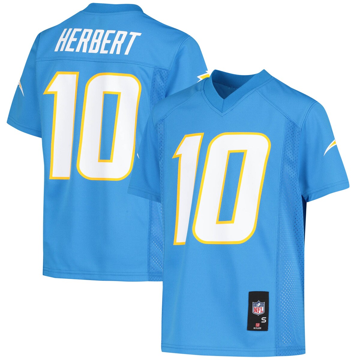NFL チャージャーズ ジャスティン・ハーバート レプリカ ユニフォーム Outerstuff(アウタースタッフ) キッズ パウダーブルー (22 Youth NFL Mid-Tier Jersey)