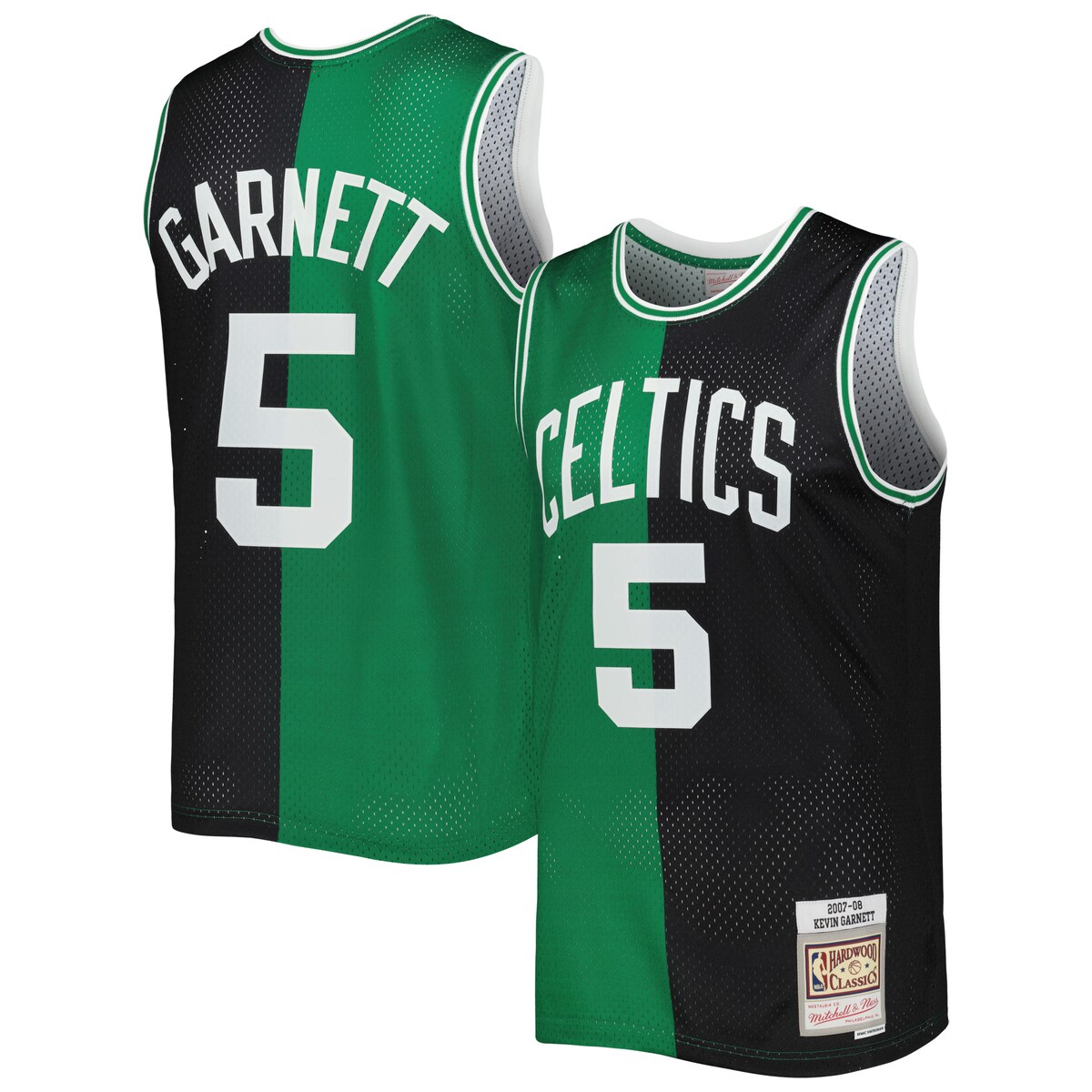 NBA セルティックス ケビン・ガーネット ユニフォーム Mitchell & Ness（ミッチェル＆ネス） メンズ ブラック (MNC NBA SPLIT SWINGMAN JERSEY)