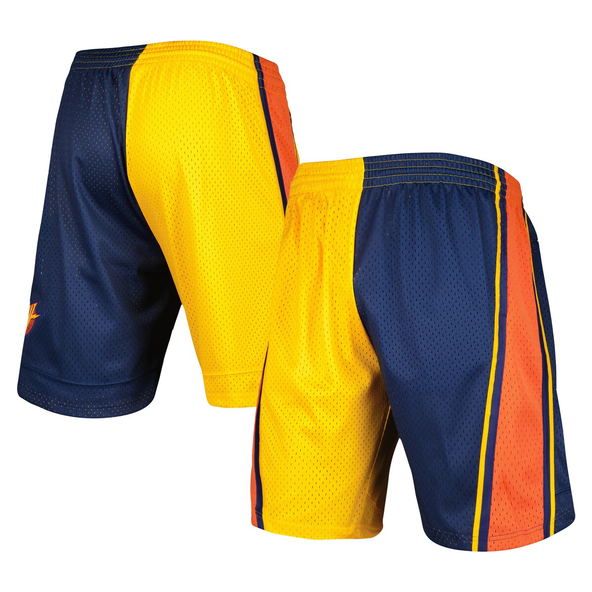 NBA ウォリアーズ カジュアル ショーツ Mitchell & Ness（ミッチェル＆ネス） メンズ ネイビー (Mens MNC HWC Split Swingman Shorts)