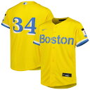 【公式グッズ】MLB レッドソックス デビッド・オルティス レプリカ ユニフォーム Nike ナイキ キッズ ゴールド (Youth Nike City Con...