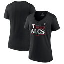 【公式グッズ】MLB レンジャーズ Vネック Tシャツ(プラスサイズ) Fanatics/ファナティクス レディース ブラック (Women's Plus Division Series LR SS V Neck Tee)(4)