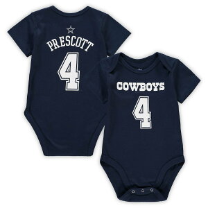 NFL カウボーイズ ダック・プレスコット ロンパース Outerstuff（アウタースタッフ） ベビー ネイビー (22 Infant 12-24 MO Mainliner Player N&N Creeper)