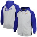 NFL ラムズ フリース フルジップアップ パーカー Fanatics（ファナティクス） メンズ ヘザーグレイ (Mens Big and Tall NFL 22 FZ Fleece Raglan Hood)