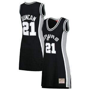 NBA スパーズ ティム・ダンカン ワンピース Mitchell & Ness（ミッチェル＆ネス） レディース ブラック (NBA MNC WOMENS N&N JERSEY DRESS)