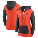 【公式グッズ】MLB ジャイアンツ フルジップアップ パーカー Nike/ナイキ レディース オレンジ (Women's Nike Full Zip Hoodi...