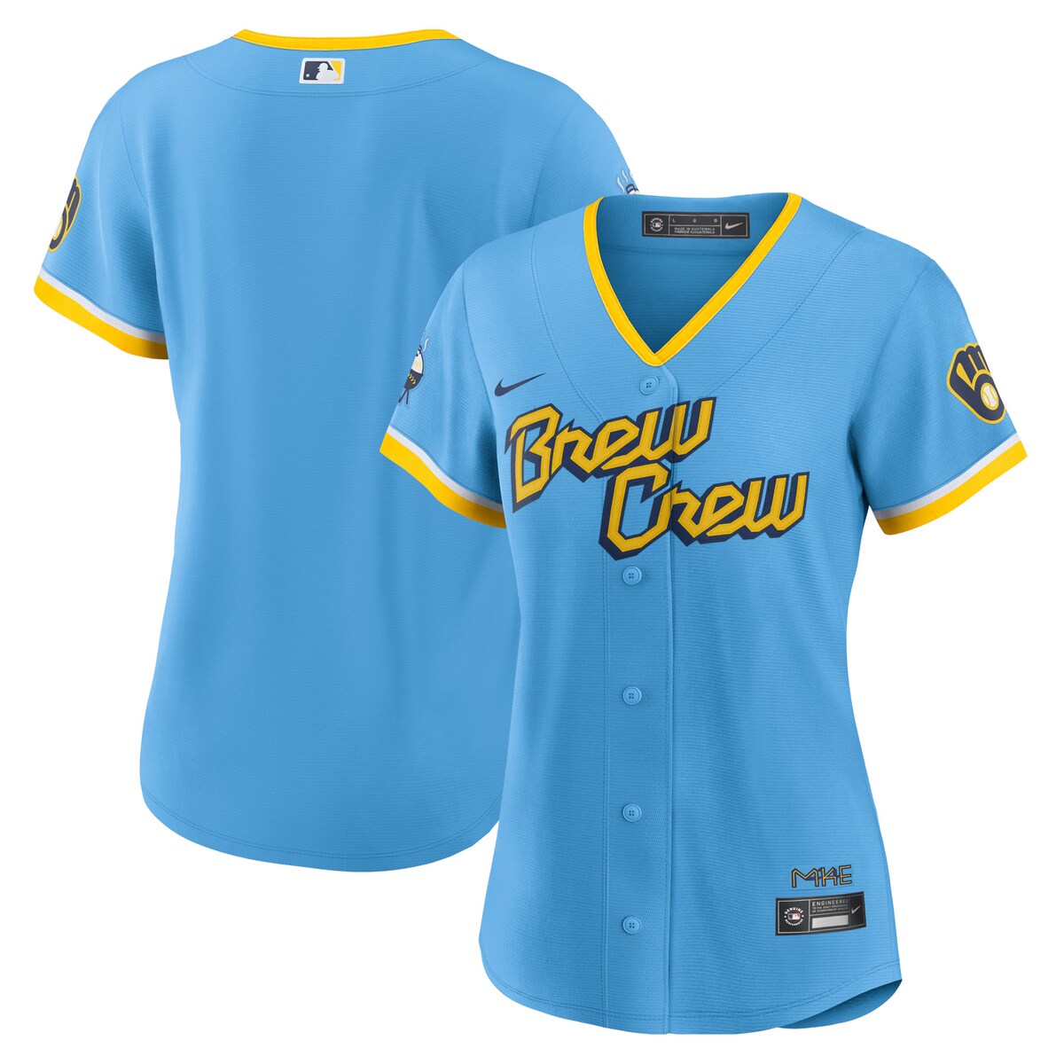 MLB ブルワーズ レプリカ ユニフォーム Nike ナイキ レディース パウダーブルー (Women's Nike Replica City Connect Team Jersey - 2022)