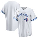 The game of baseball is always moving forward, but it's important to recognize its history. This Toronto Blue Jays Cooperstown Collection Team jersey from Nike is a great way to honor the franchise's past as it strives for success in the present and future. This piece features a throwback design and crisp detailing to give you a unique and spirit-filled way to support the Toronto Blue Jays.Short sleeveCooperstown JerseyOfficially licensedJersey Color Style: HomeMachine wash gentle or dry clean. Tumble dry low, hang dry preferred.Heat-sealed jock tagHeat-sealed tackle twill appliqueFull-button frontImportedMaterial: 100% PolyesterBrand: NikeRounded hem