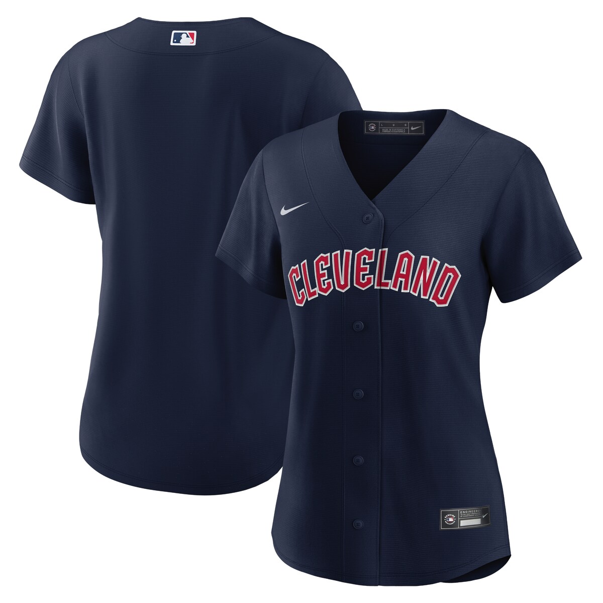 MLB インディアンス レプリカ ユニフォーム Nike ナイキ レディース ネイビー (Women's Nike Official Replica Team Jersey - SP22 Temp)