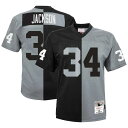 NFL レイダース ボー・ジャクソン ユニフォーム Mitchell & Ness（ミッチェル＆ネス） キッズ ブラック (Youth MNC 8-20 Split Legacy ..