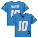 Your youngster can show off who their favorite player in football is with this Los Angeles Chargers Justin Herbert Replica Player jersey. It's designed with detailed graphics to replicate the jerseys the Los Angeles Chargers wear each week. Finished with mesh side panels, this jersey helps your young fan feel closer to their favorite team than ever before.Rib-knit collarV-neckMachine wash with garment inside out, tumble dry lowOfficially licensedMaterial: 100% PolyesterMesh fabric side panelsRubberized heat-sealed graphicsImportedWoven tag at hemPulloverReplicaShort sleeveBrand: Outerstuff