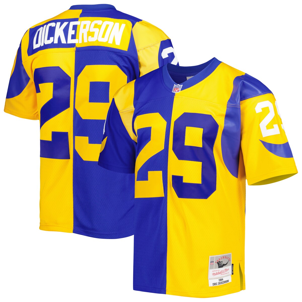 NFL ラムズ エリック・ディッカーソン レプリカ ユニフォーム Mitchell & Ness（ミッチェル＆ネス） メンズ ロイヤル (Men's MNC Split Legacy Jersey)