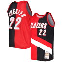 NBA トレイルブレイザーズ クライド・ドレクスラー ユニフォーム Mitchell & Ness（ミッチェル＆ネス） メンズ レッド (MNC NBA SPLIT SWINGMAN JERSEY)