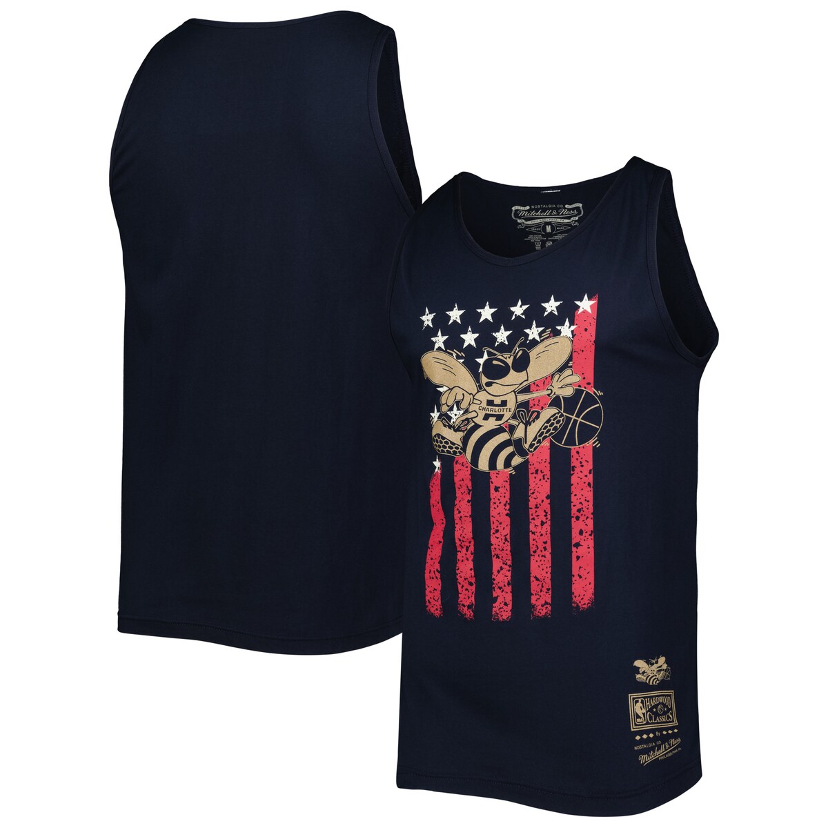 yObYzNBA z[lbc ^Ngbv Mitchell & Nessi~b`FlXj Y lCr[ (Mens MNC HWC Americana Stars and Stripes Tank)